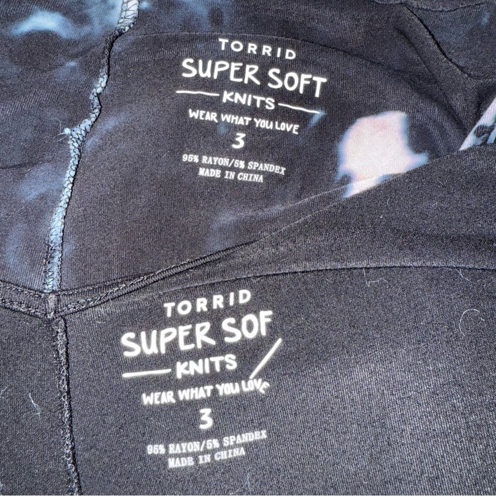 TORRID Super Soft Cami Culotte Jumpsuit Lot of 2- Tie Dye & Black- Size 3 - Picture 4 of 10